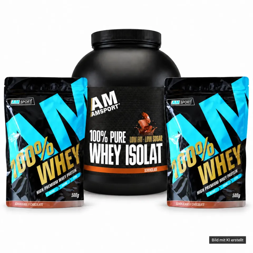 AMSPORT Whey Isolat Schoko Vorrat Duo 2,8 kg