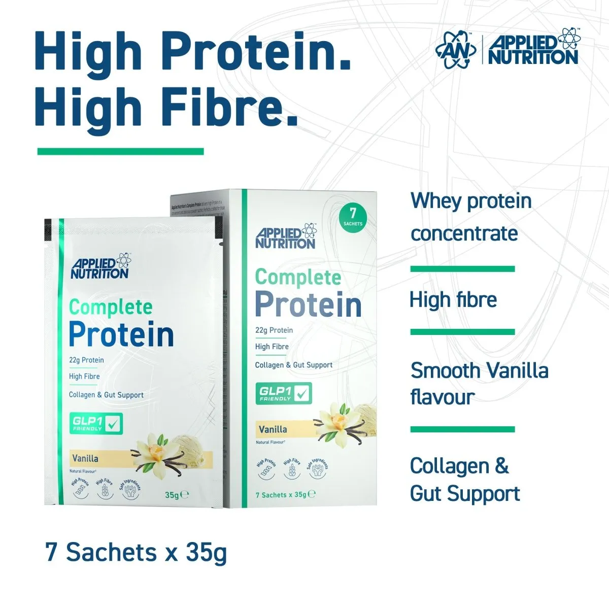 Applied Nutrition Complete Protein Shake Vanille Einzelsachet Whey