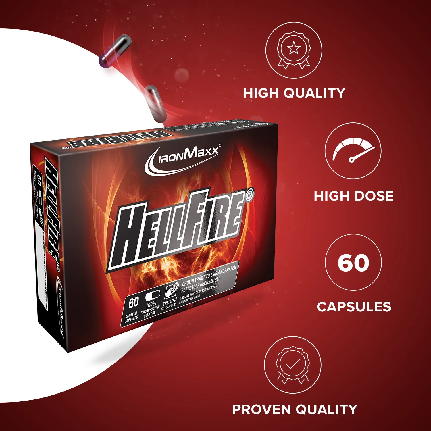 Iron Maxx Hellfire® Fatburner 60 Tricaps® Kapseln thermogen