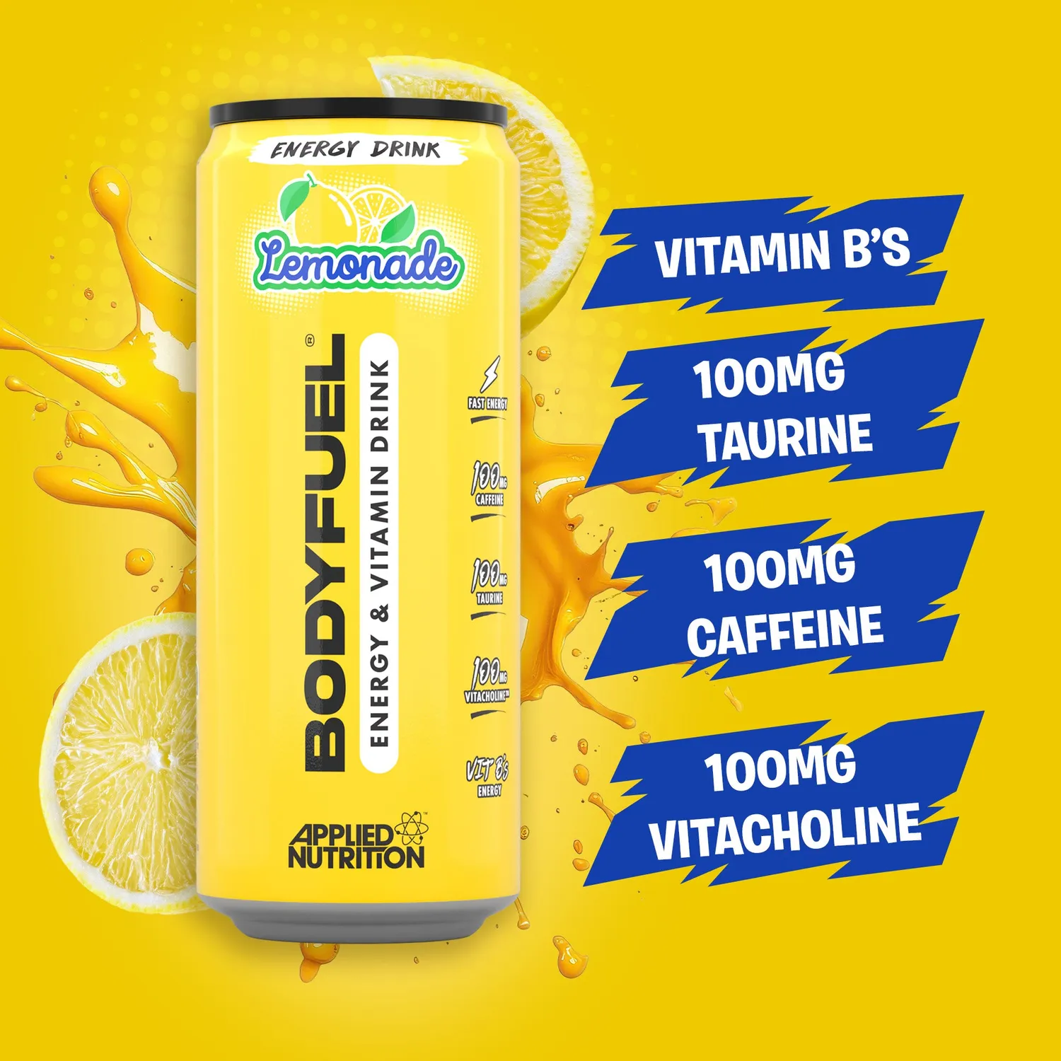 Applied Nutrition Bodyfuel Energydrink Blaue Himbeere 330ml zuckerfrei