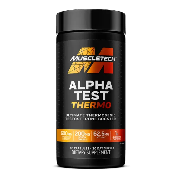 MuscleTech AlphaTest Thermo Testosteron-Supplement 30 Portionen
