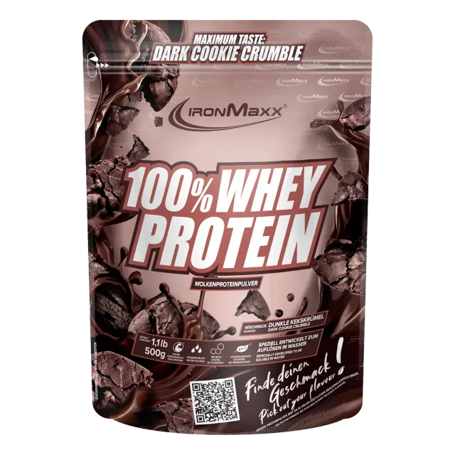 Iron Maxx 100% Whey Protein 500 g Dark Cookie Crumble zuckerfrei