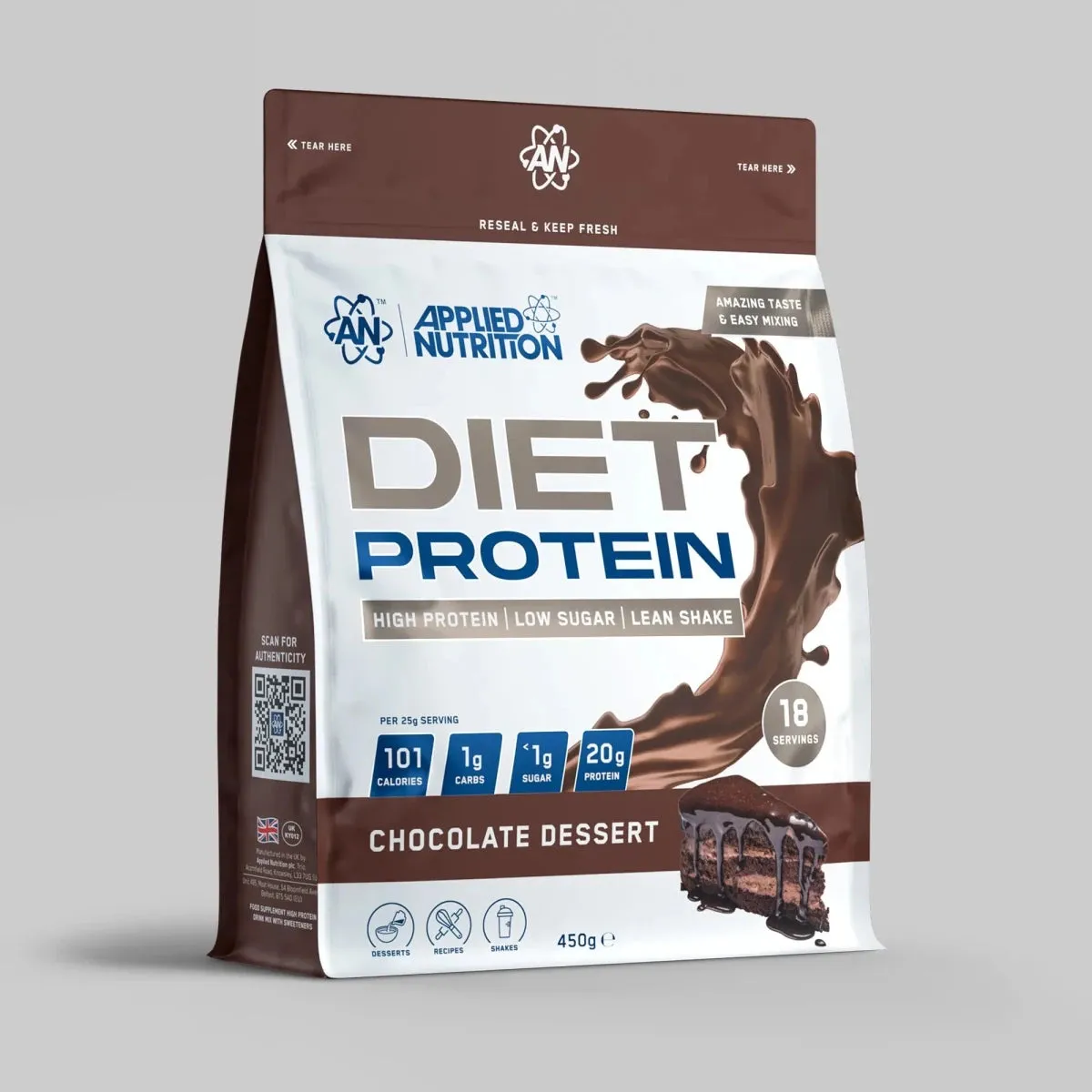 Applied Nutrition Diet Whey Protein 1,8 kg Erdbeer zuckerarm