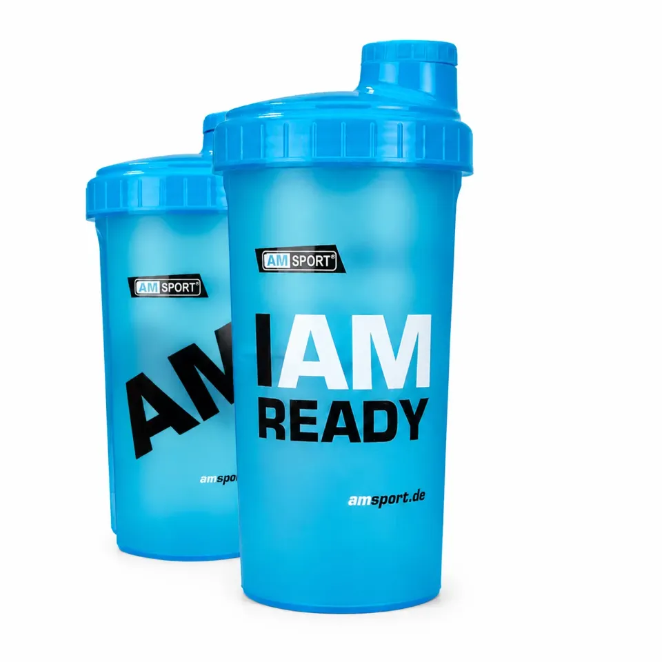 AMSPORT Mix-Shaker Shaker blau 0,7l mit Sieb BPA-frei