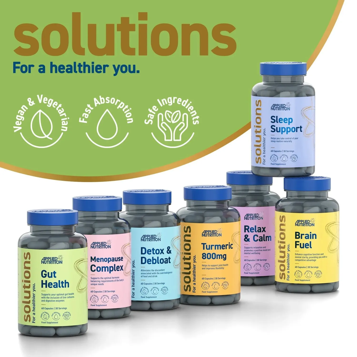 Applied Nutrition Gut Health Darmgesundheitskapseln 60 Kapseln Probiotika