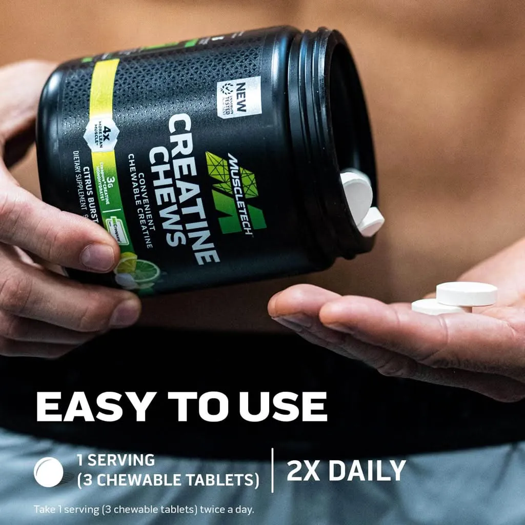 MuscleTech Creatine Chews Kreatin-Kautabletten Boogieman Punch und Citrus Burst