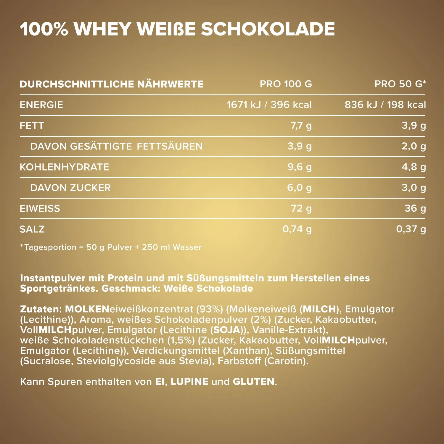 Iron Maxx 100% Whey Protein 900 g Weiße Schokolade Whey