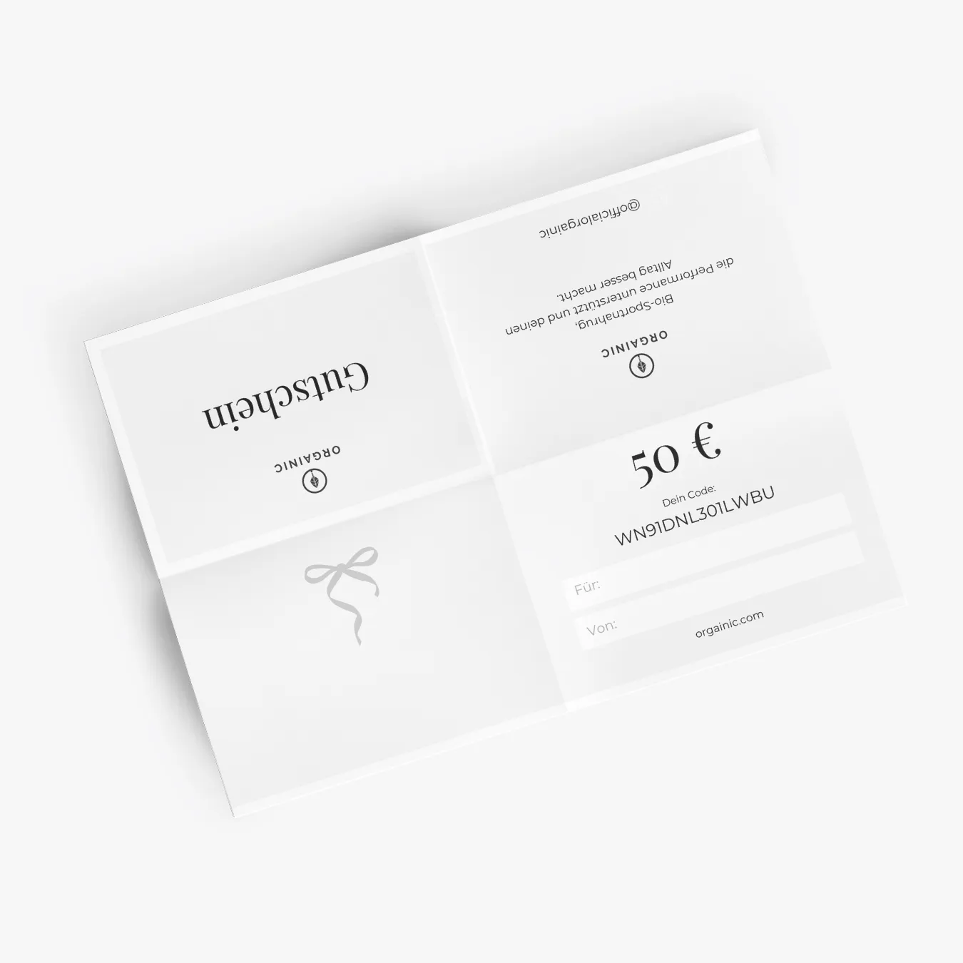 ORGAINIC Geschenk-Gutschein zum Ausdrucken 25 €