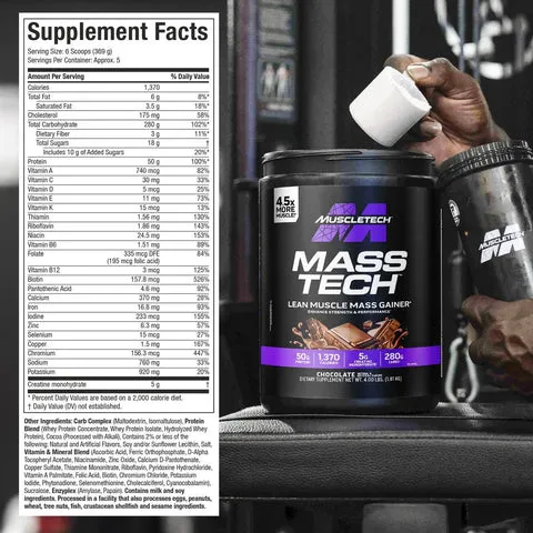 MuscleTech Mass-Tech Weight Gainer – 1370 kcal