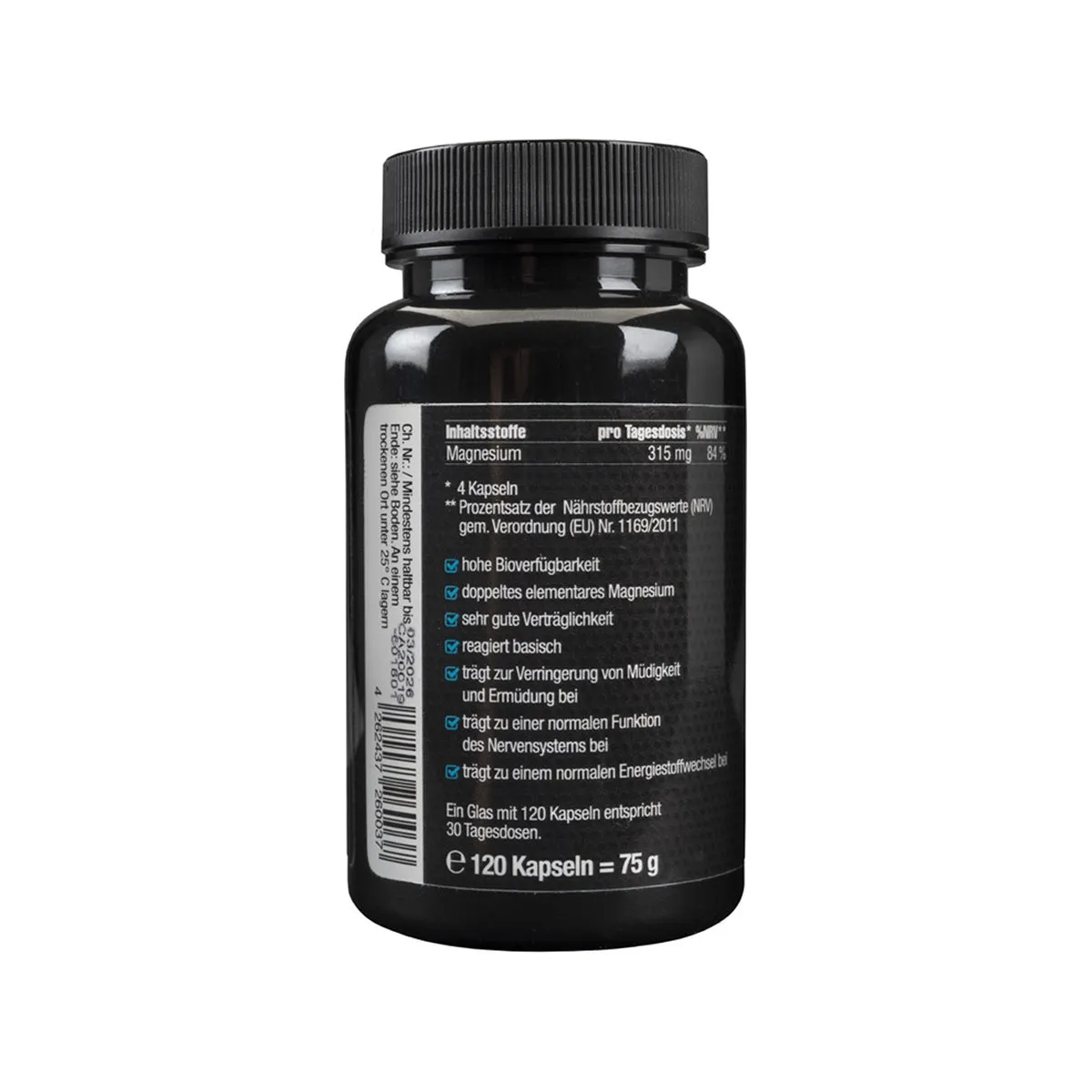 AMSPORT Magnesium diCitrat Kapseln 120 Stück vegan