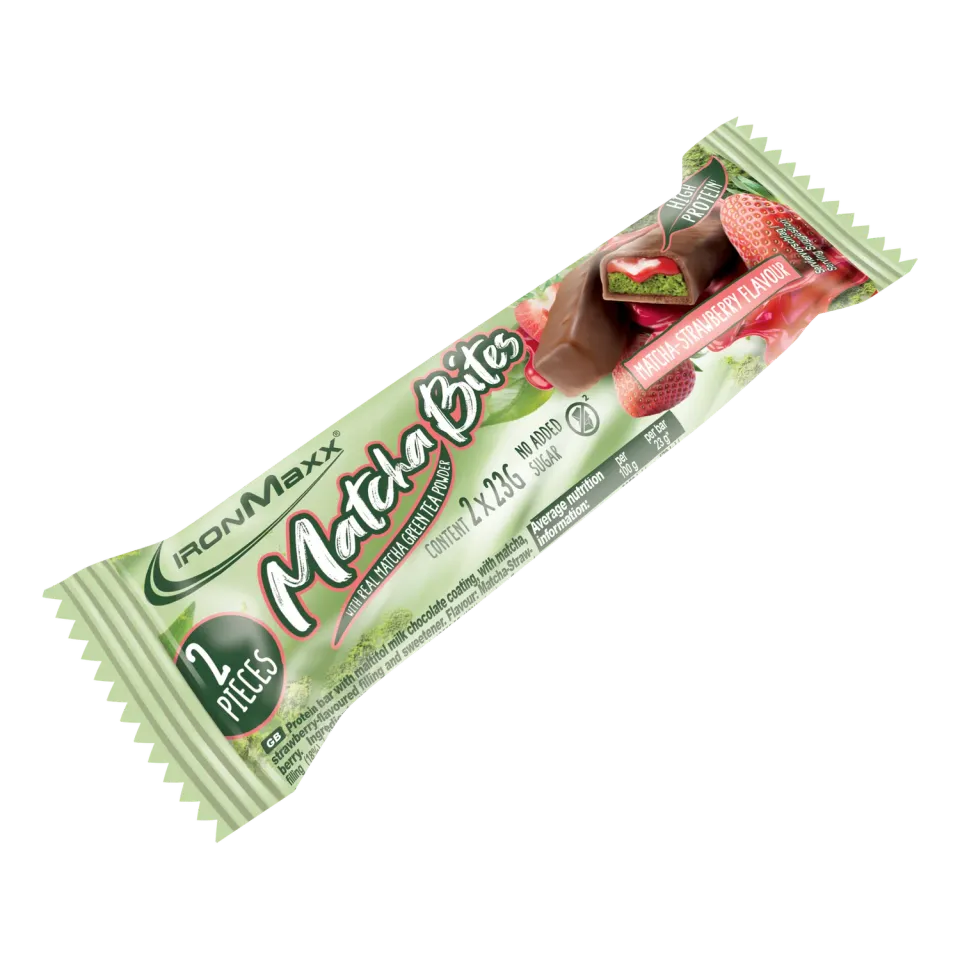 Iron Maxx Matcha Bites Matcha-Strawberry Riegel 46g