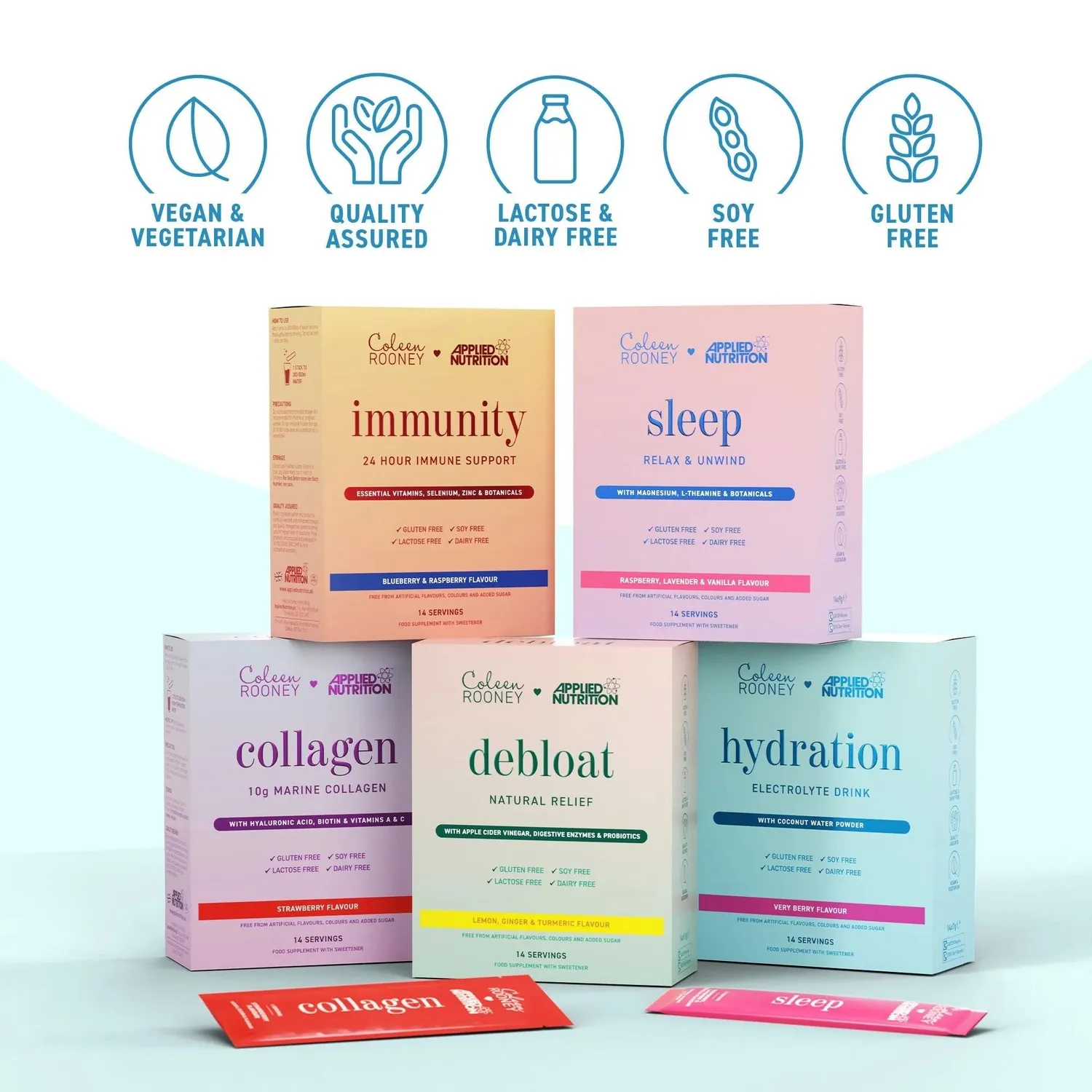 Applied Nutrition Coleen Hydration Pulver 14 Sticks Zink