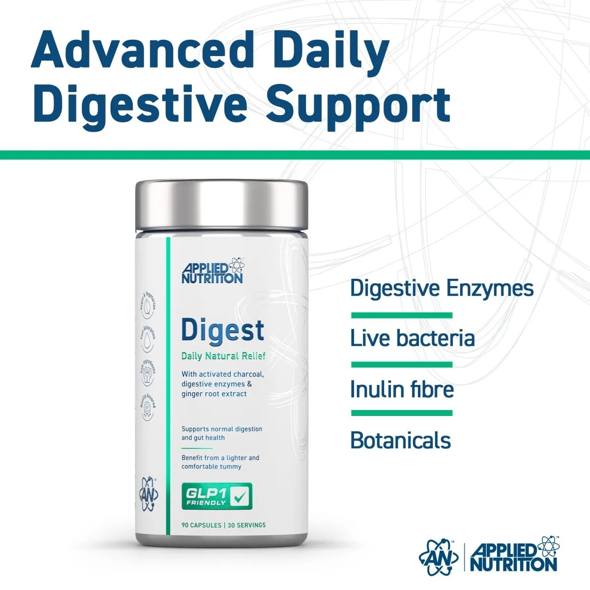 Applied Nutrition Digest Kapseln vegan Verdauungssupport