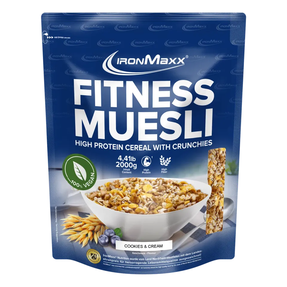 Iron Maxx Fitness Müsli 2000g Cookies & Cream vegan