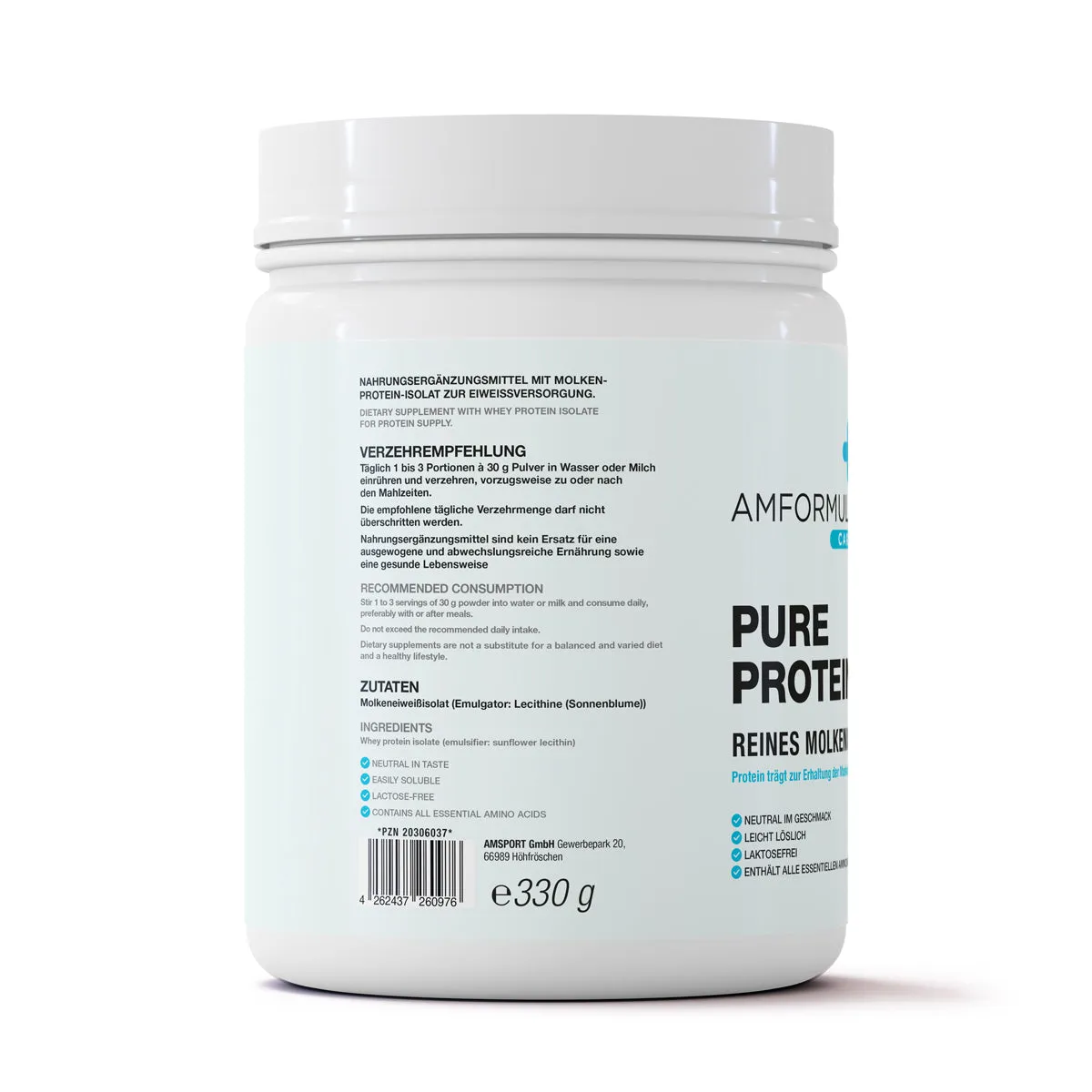 AMFORMULA Care Pure Protein Whey Isolat neutral 330 g