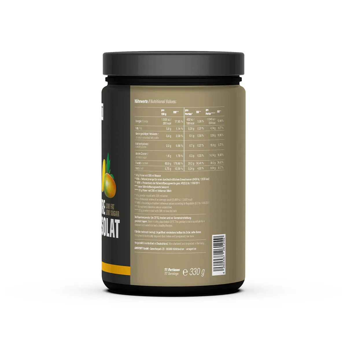 AMSPORT High Premium Whey Protein Mango 330g Isolat laktosearm
