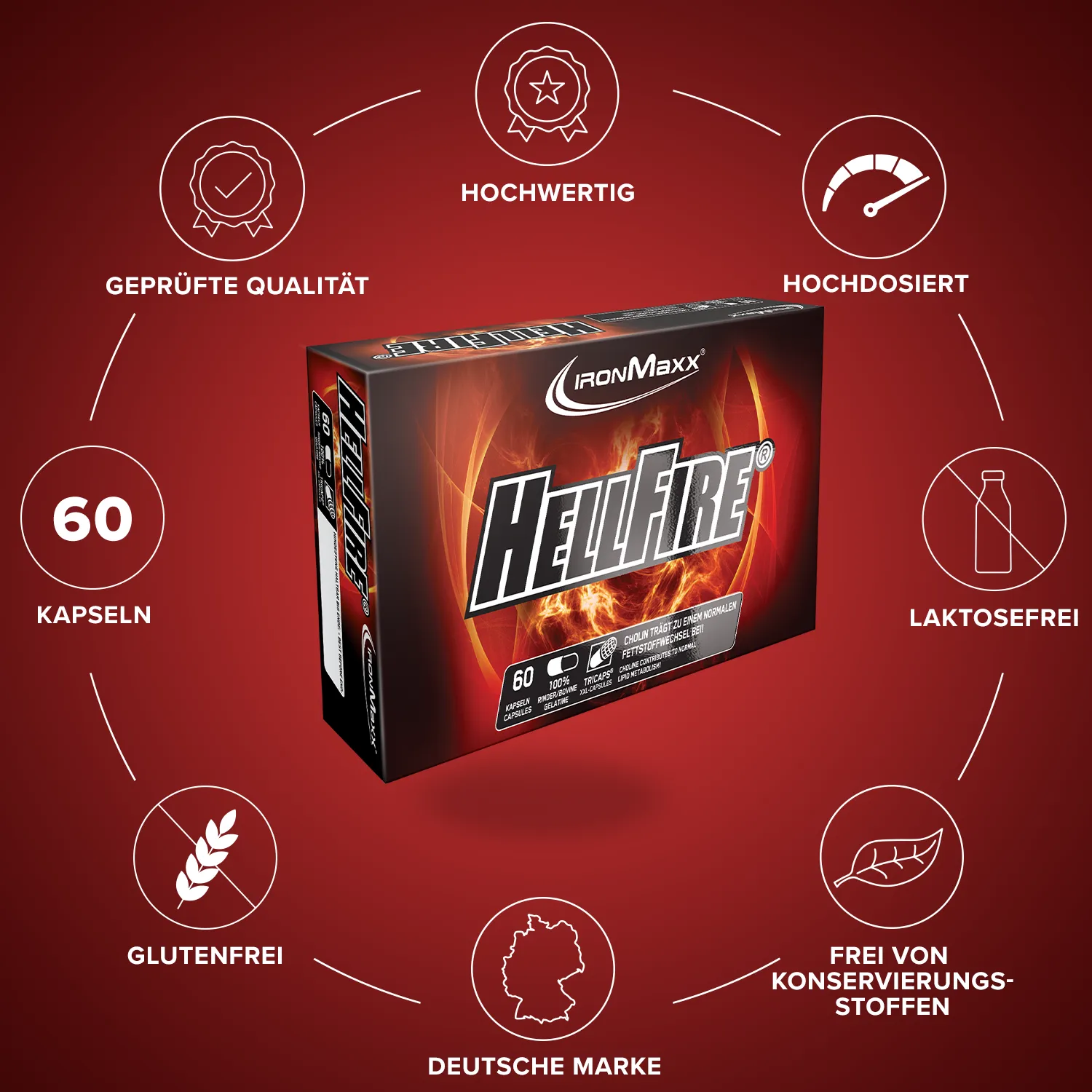 Iron Maxx Hellfire® Fatburner 60 Tricaps® Kapseln thermogen