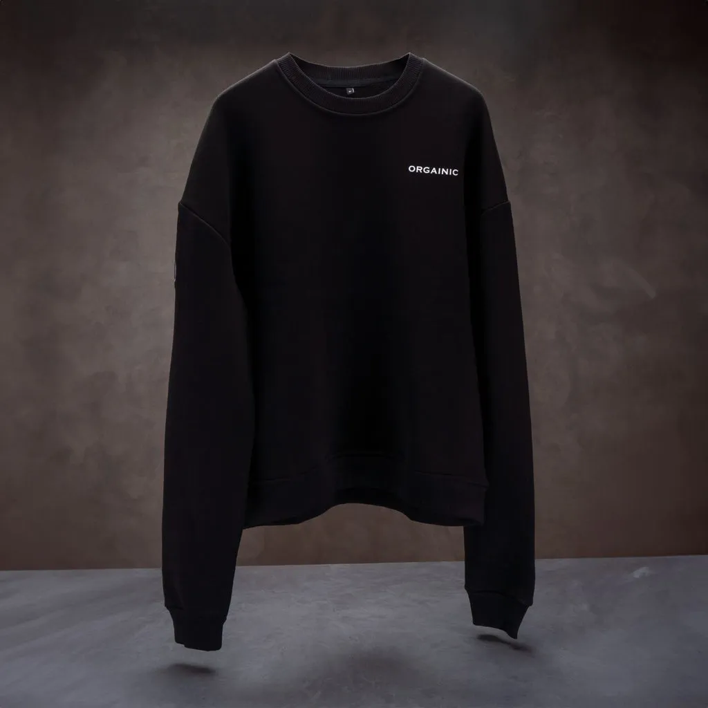 ORGAINIC Pump Cover Sweater schwarz Baumwolle Fitnesspullover