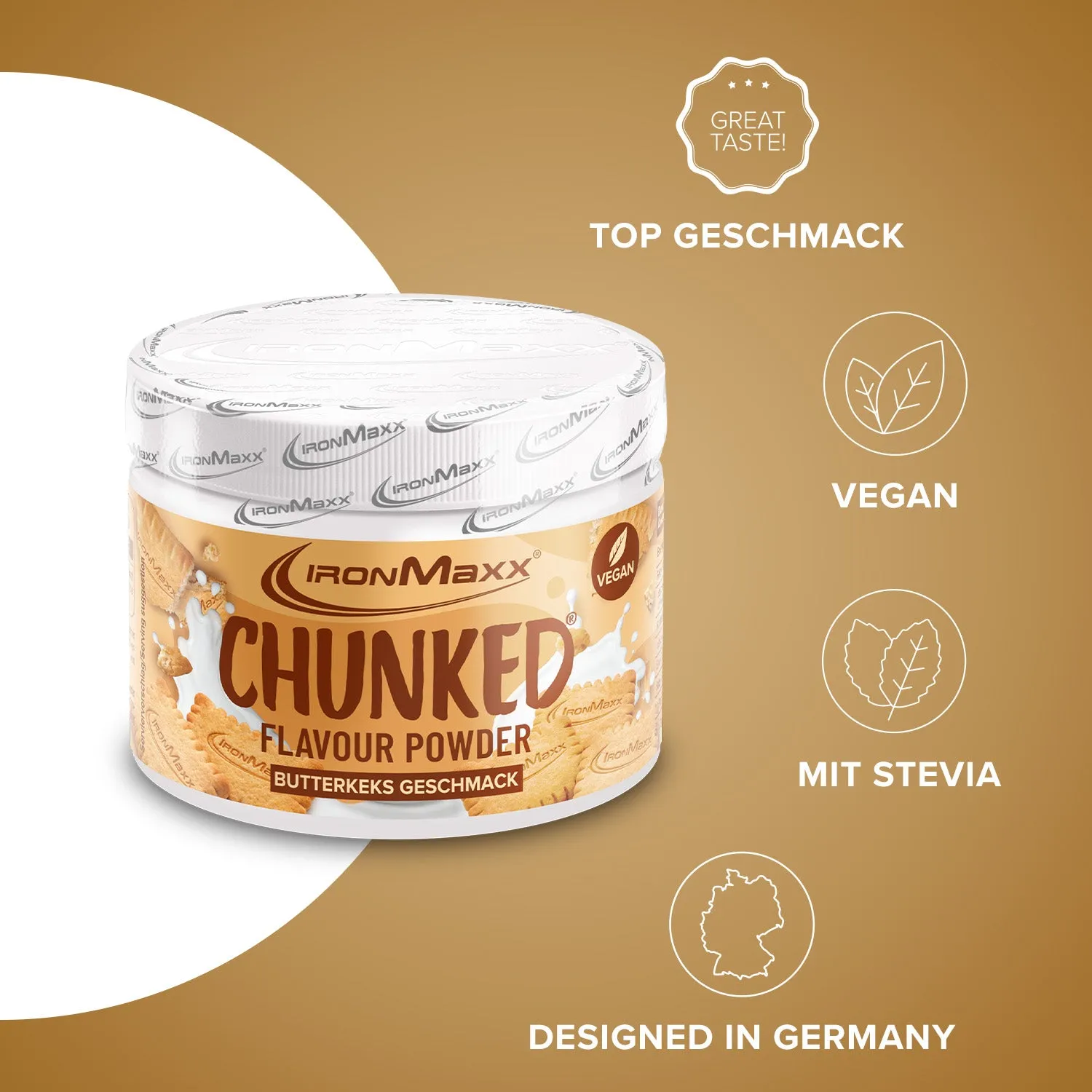 Iron Maxx Chunked Geschmackspulver Butterkeks 150g vegan