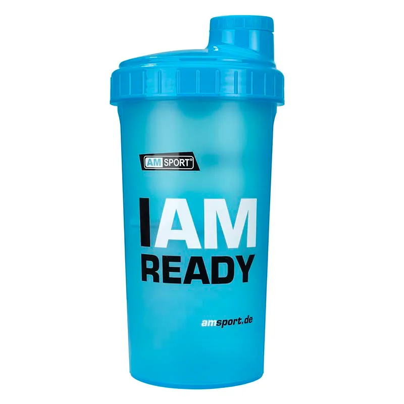 AMSPORT Mix-Shaker Shaker blau 0,7l mit Sieb BPA-frei