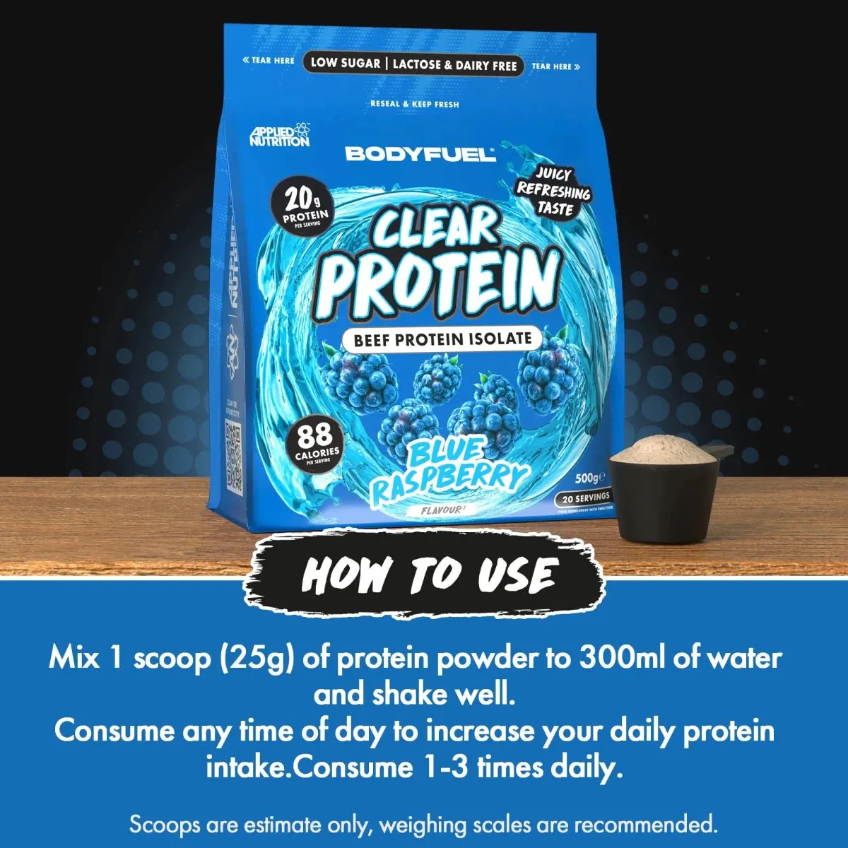 BODYFUEL Clear Beef Protein Isolat 500g Citrus
