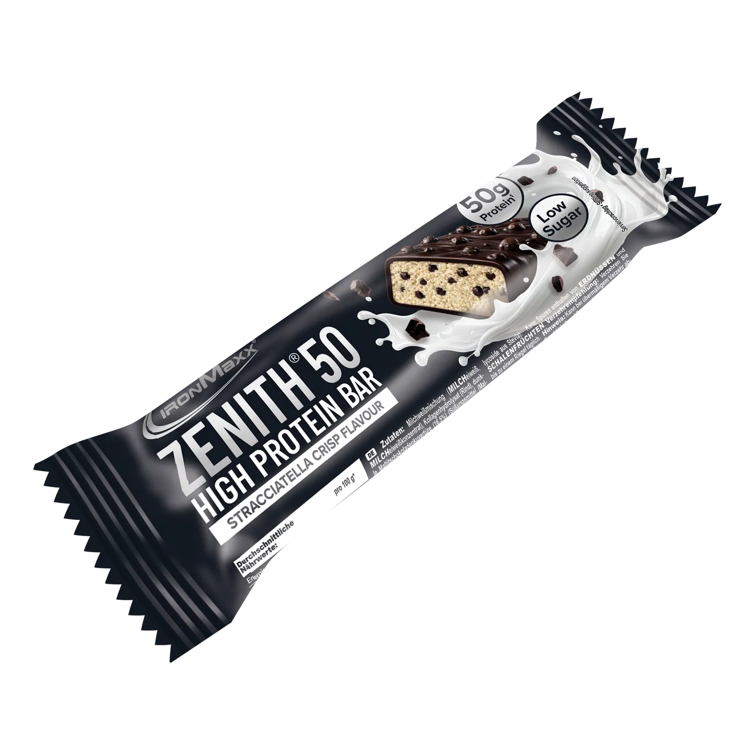 Iron Maxx ZENITH 50 Proteinriegel Stracciatella Crisp 12x100g