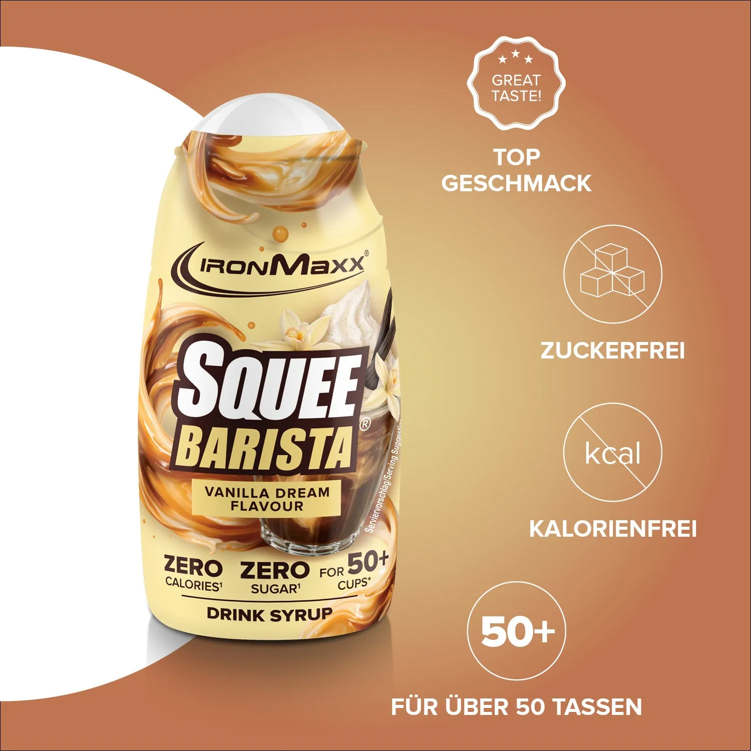 Iron Maxx SqueeBarista Sirup 65 ml Vanilla Dream zuckerfrei