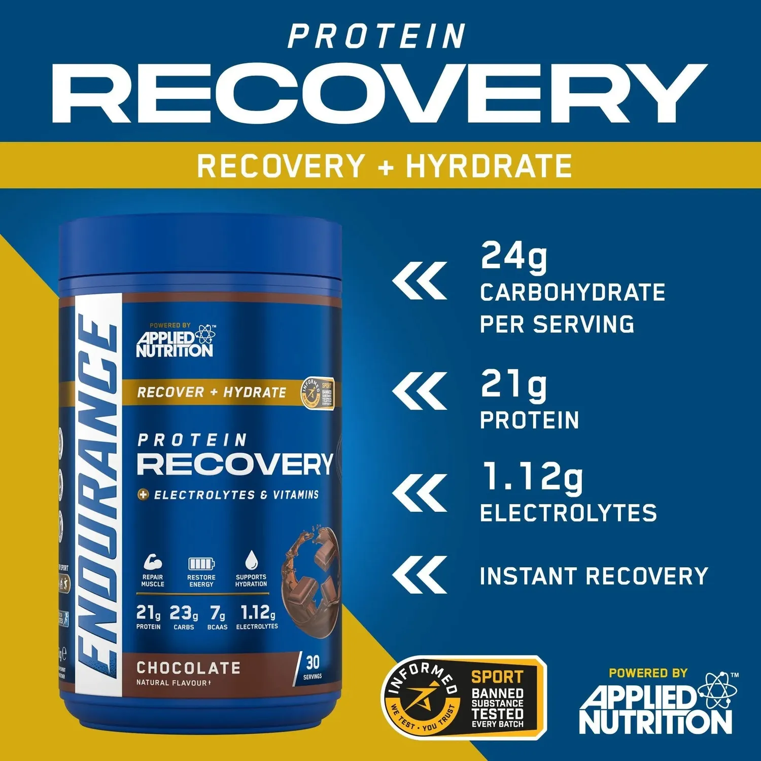 Applied Nutrition Endurance Recovery Pulver 1,5 kg vegan