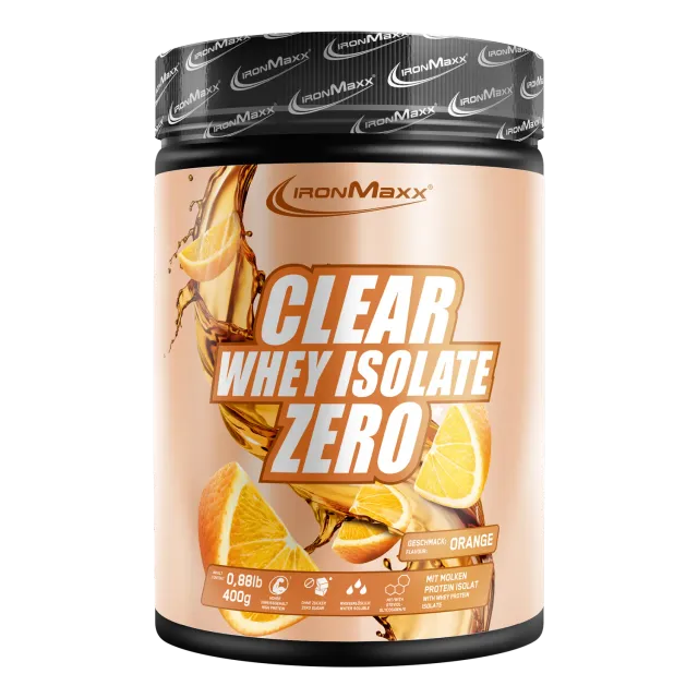 Iron Maxx Clear Whey Isolate ZERO Proteinpulver 400 g Orange zuckerfrei