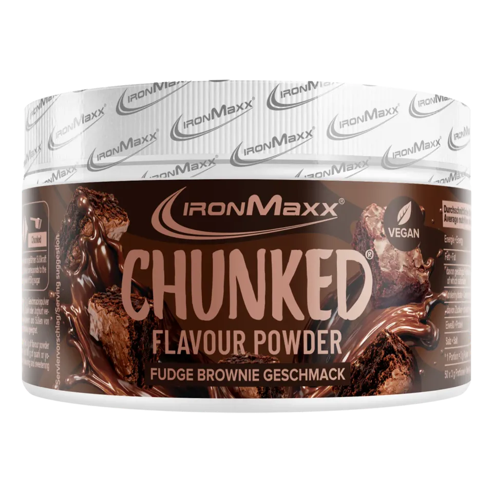 Iron Maxx Chunked Geschmackspulver Fudge Brownie 150g mit Stückchen