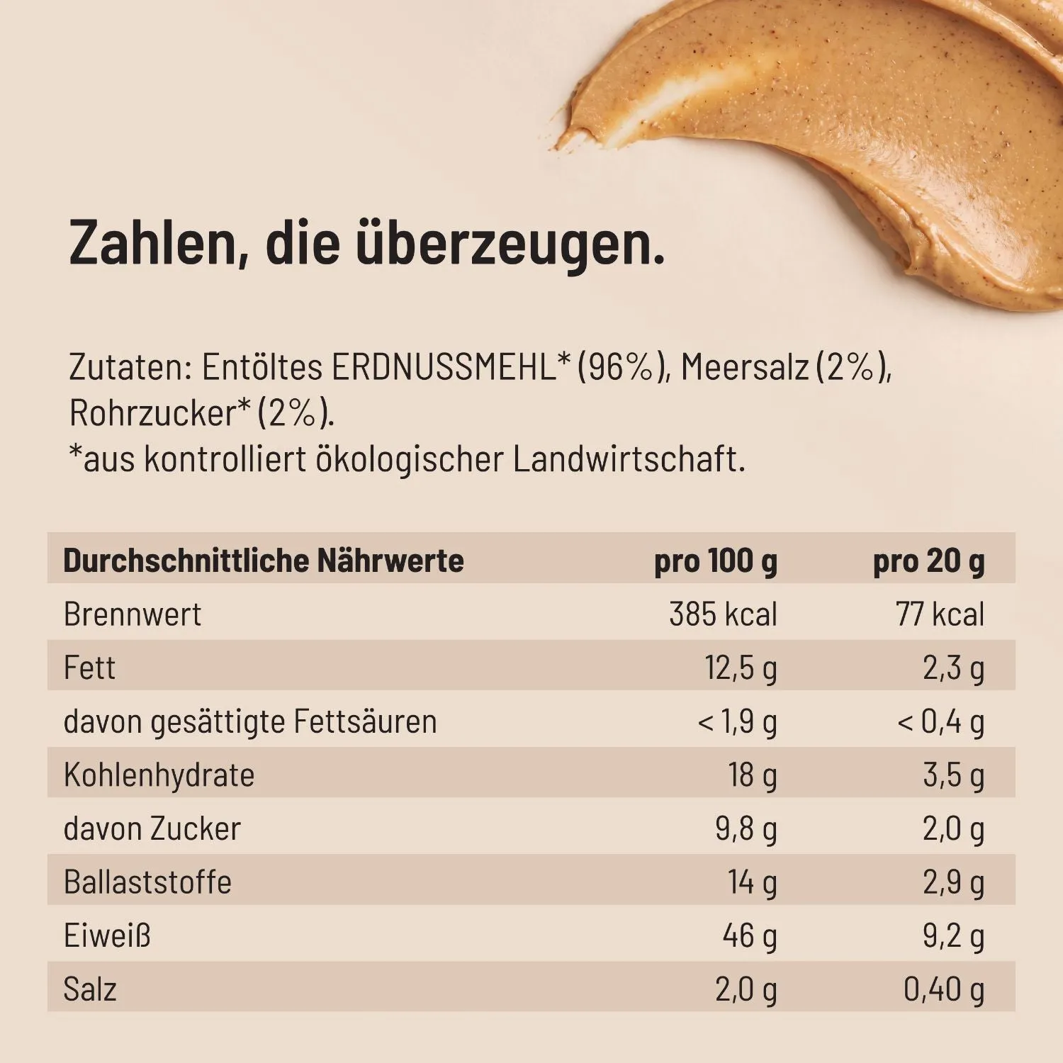 ORGAINIC Bio Erdnussbutter Pulver 300g proteinreich