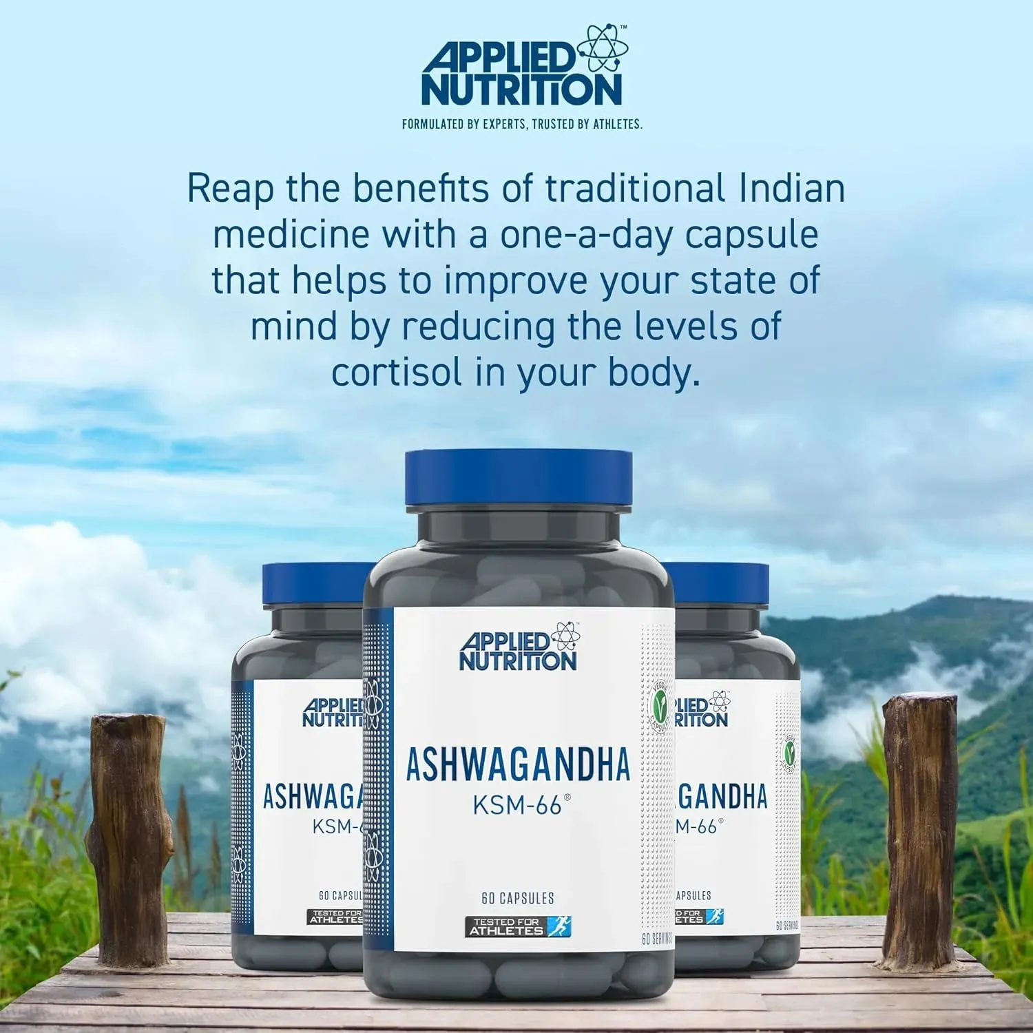 Applied Nutrition Ashwagandha KSM-66 Kapseln 60 Stück