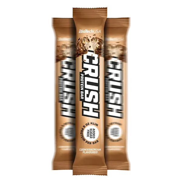 BioTechUSA Crush Bar Proteinriegel 64 g Cookies & Cream ohne Zuckerzusatz