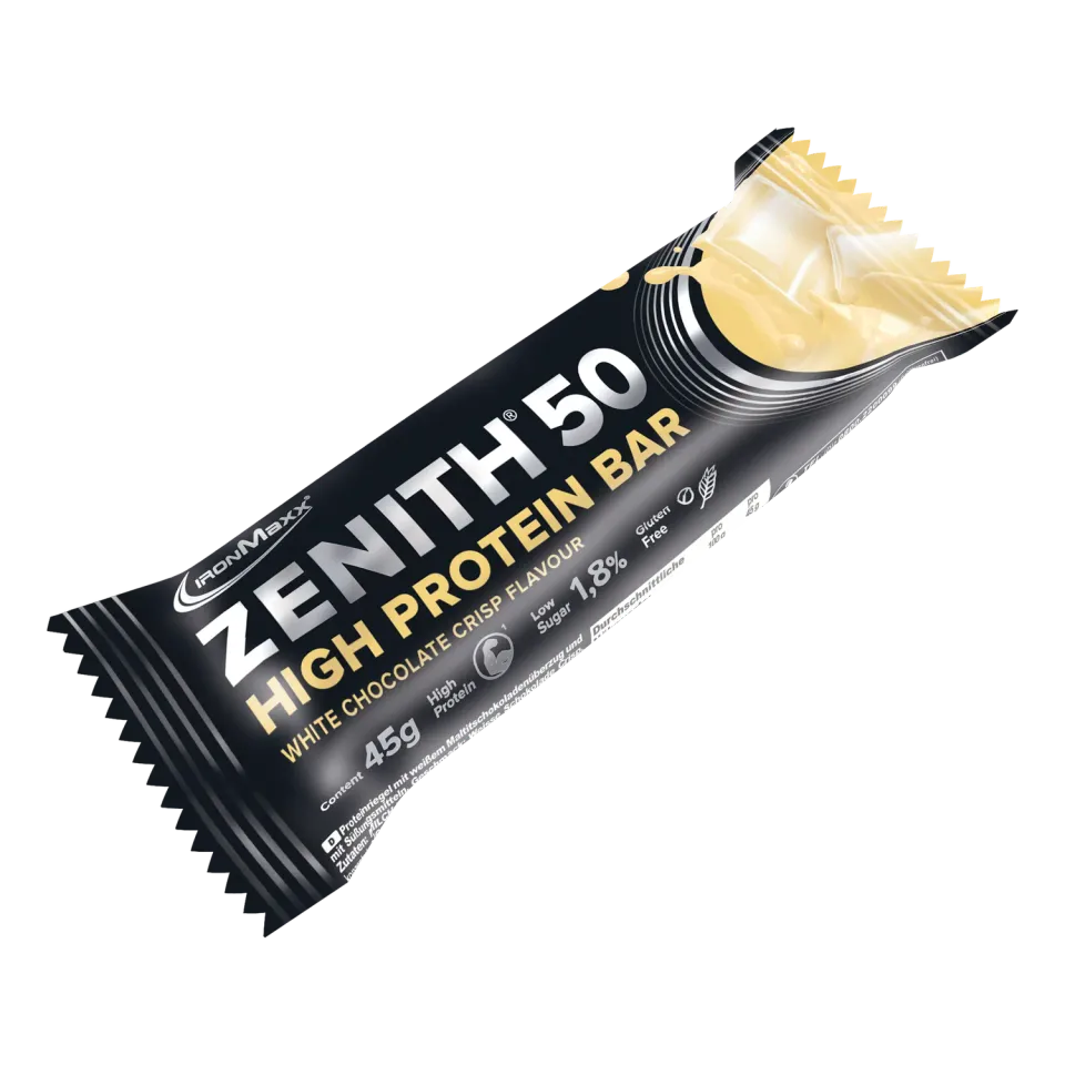 Iron Maxx ZENITH 50 Protein Riegel 45 g White Chocolate Crisp proteinreich