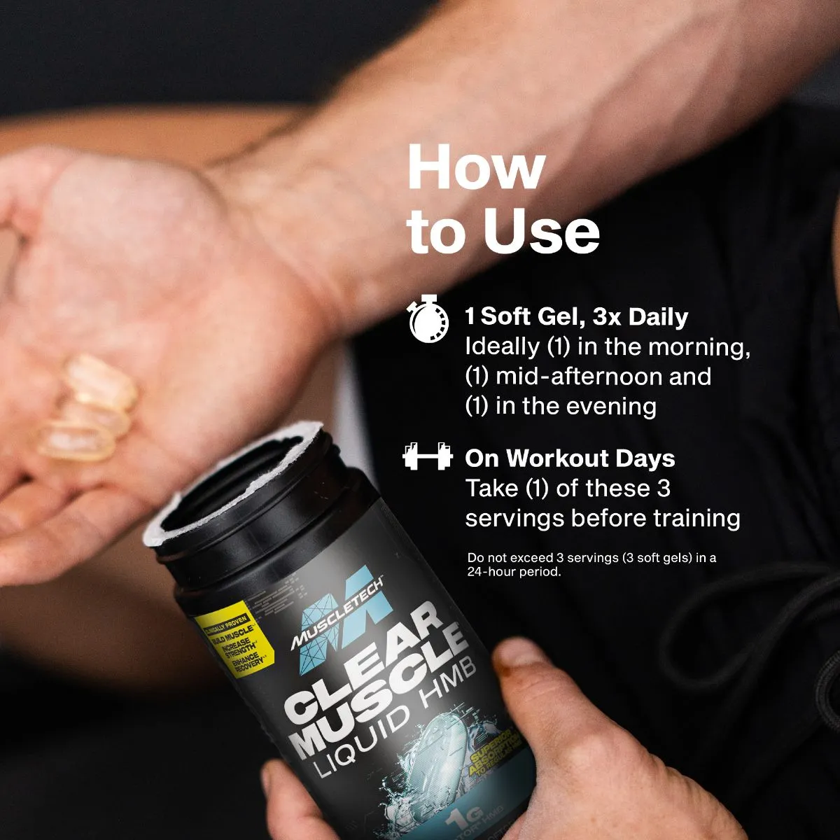 MuscleTech Clear Muscle 42 ct Liquid-HMB-Supplement BetaTOR