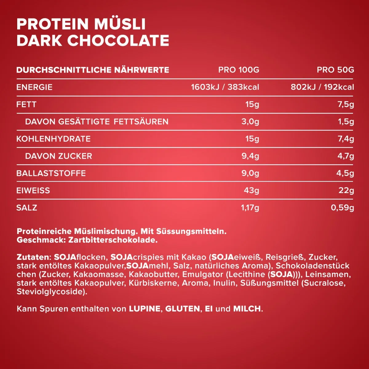 Iron Maxx Protein Müsli 2000g Dark Chocolate proteinreich