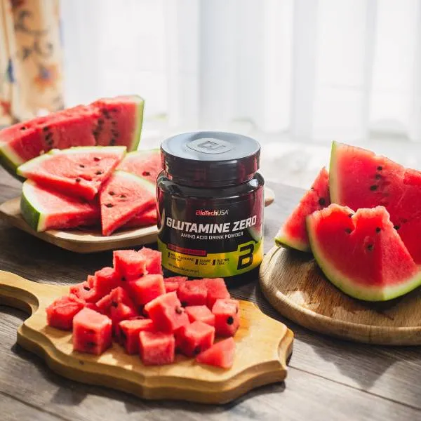 BioTechUSA Glutamine Zero Pulver 300 g Pfirsich zuckerfrei