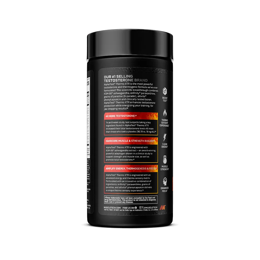 MuscleTech AlphaTest Thermo XTR Testosteron-Supplement