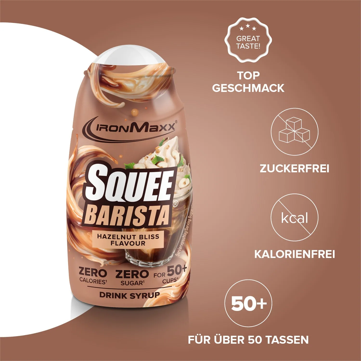 Iron Maxx SqueeBarista Sirup Hazelnut Bliss 65ml zuckerfrei