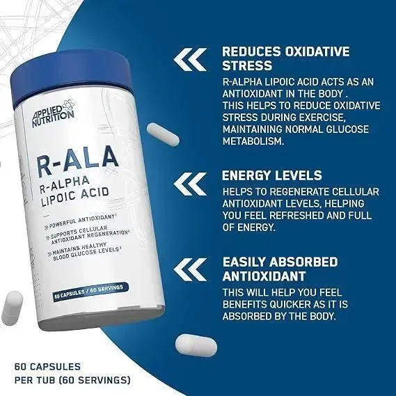 Applied Nutrition R-ALA Kapseln 60 Stk Antioxidans