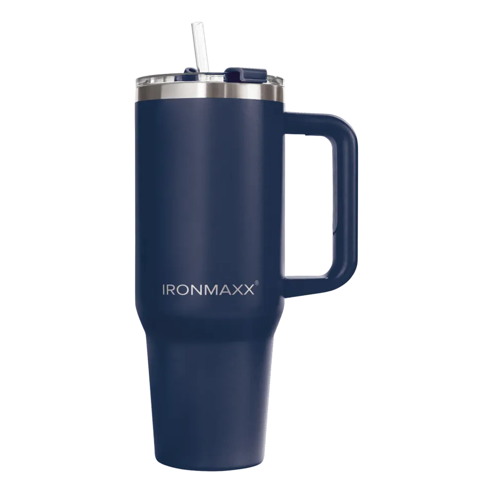Iron Maxx Cup V3.0 Thermobecher Navy Blue 1200 ml isoliert