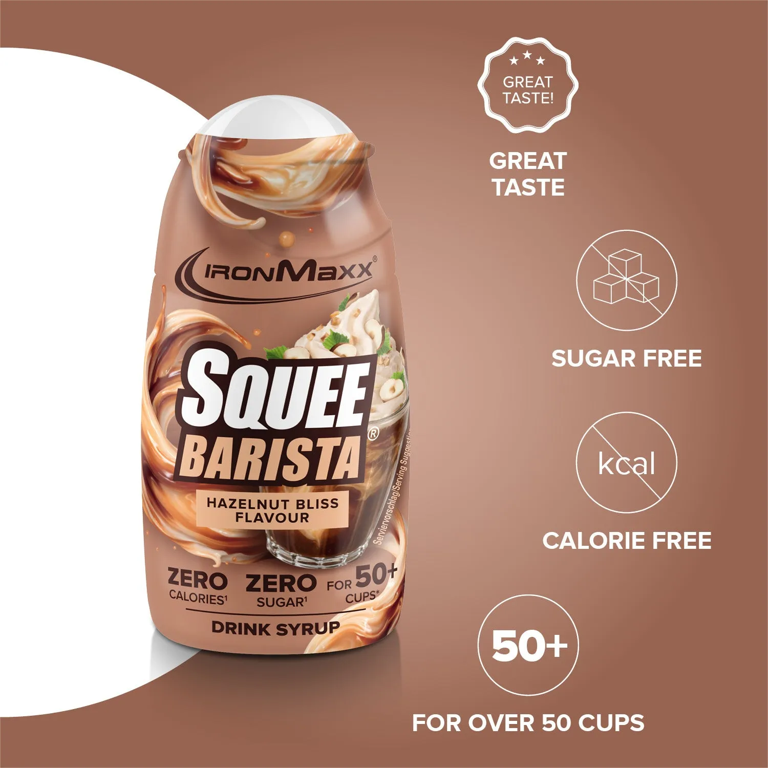 Iron Maxx SqueeBarista Sirup Hazelnut Bliss 65ml zuckerfrei