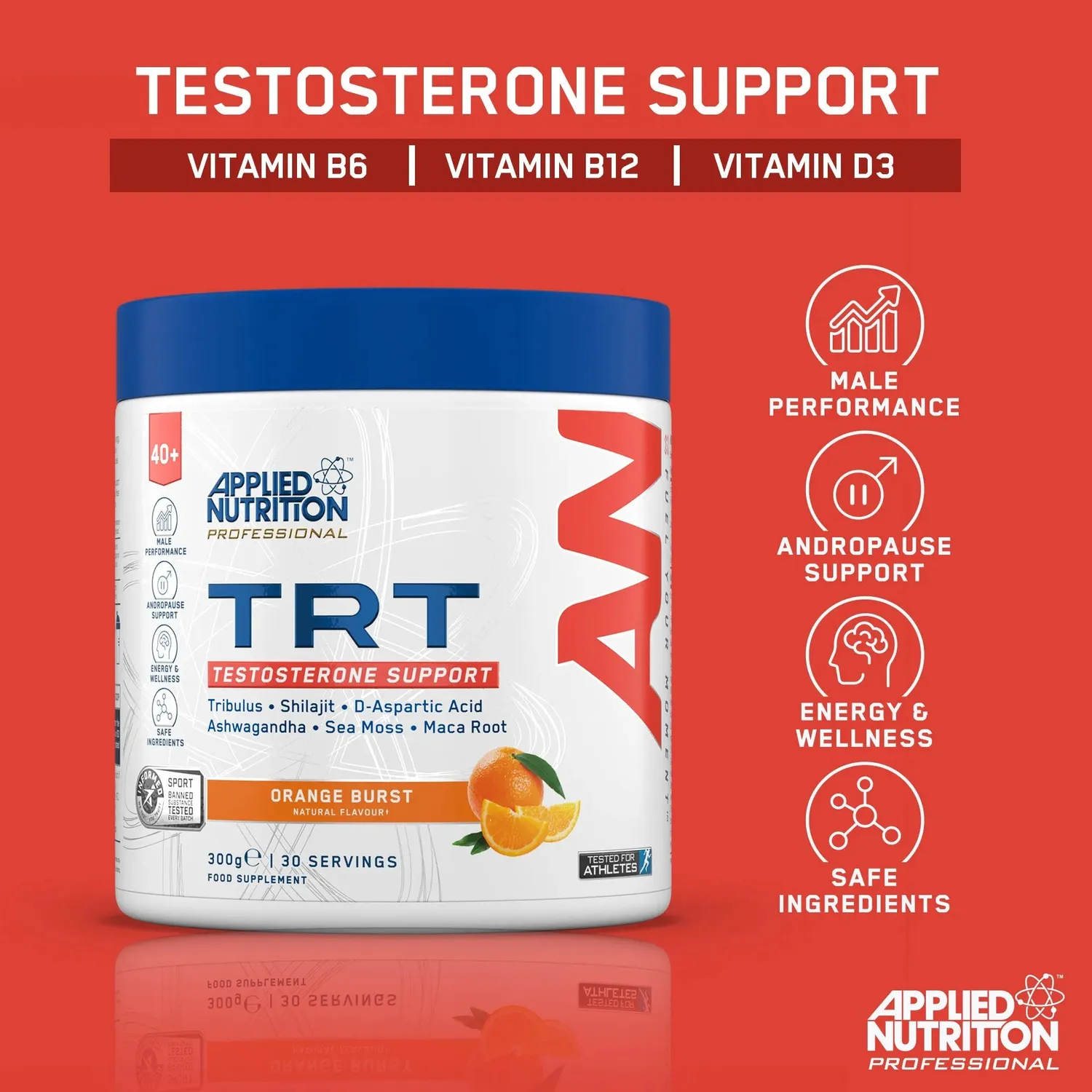 Applied Nutrition TRT Testo Pulver Lemon & Lime 300g