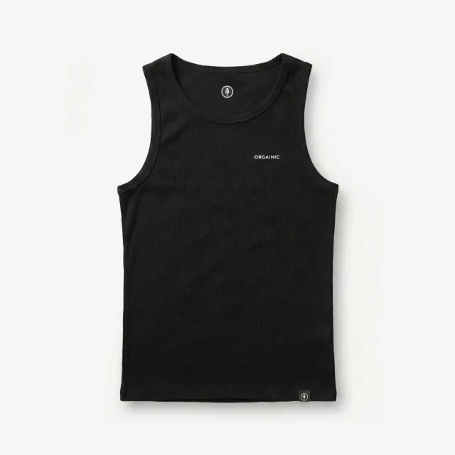 ORGAINIC Tanktop Bio-Baumwolle Tank Top Schwarz M gerippt