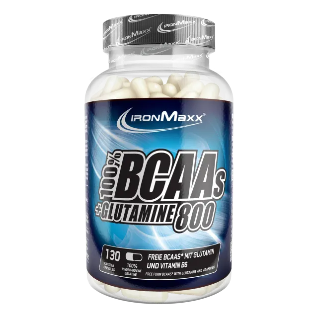 IronMaxx BCAAs + Glutamin 800 Aminosäuren-Kapseln 130 Kapseln