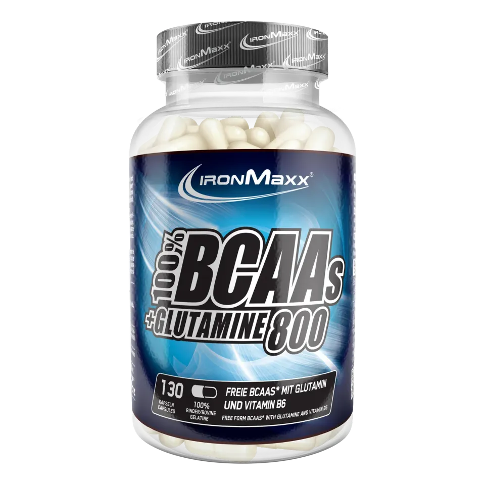 IronMaxx BCAAs + Glutamin 800 Aminosäuren-Kapseln 130 Kapseln