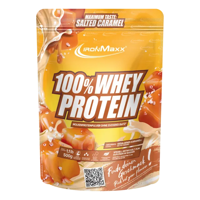 Iron Maxx 100% Whey Protein Pulver 500 g Salted Caramel zuckerfrei