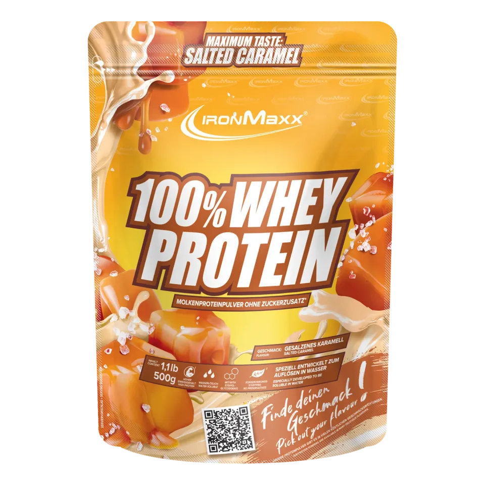 Iron Maxx 100% Whey Protein Pulver 500 g Salted Caramel zuckerfrei