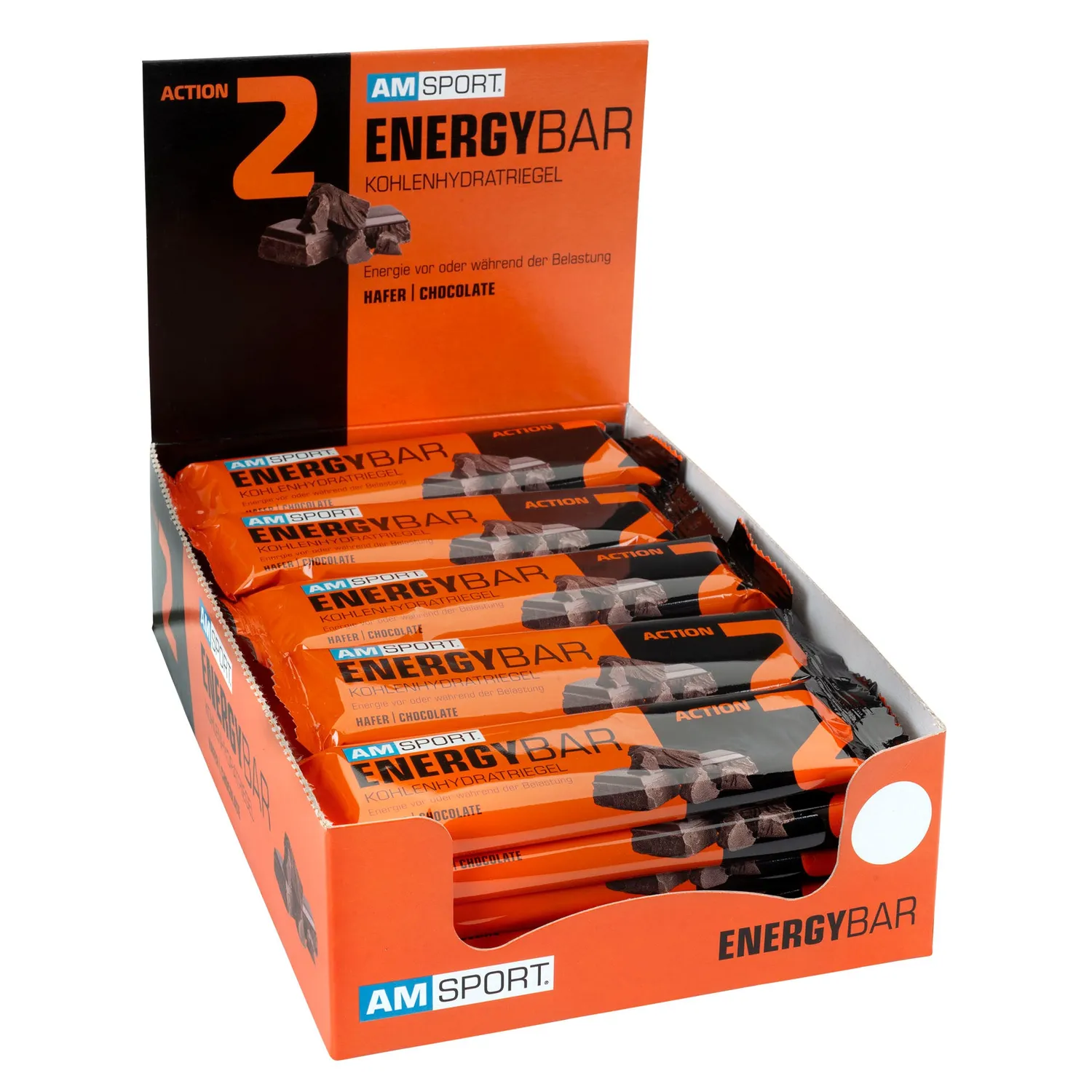 AMSPORT Energy Bar 60 g Riegel Schokolade Kohlenhydrate
