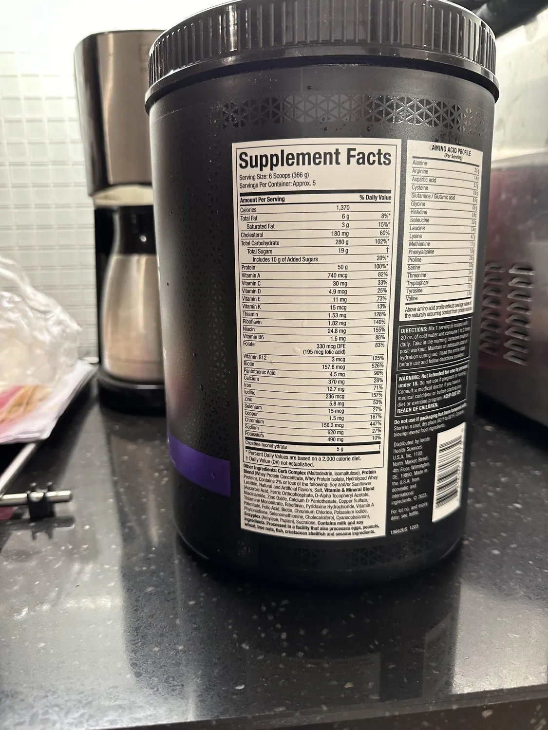 MuscleTech Mass-Tech Weight Gainer – 1370 kcal